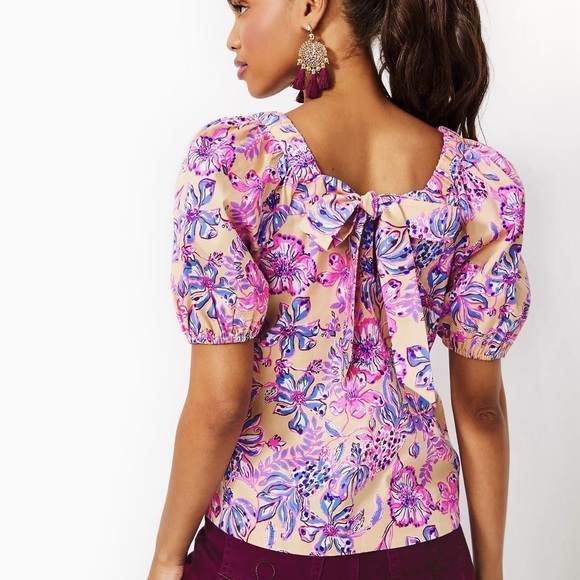 Lilly Pulitzer Tops - NWT Lilly Pulitzer Torrey Stretch Cotton Top
